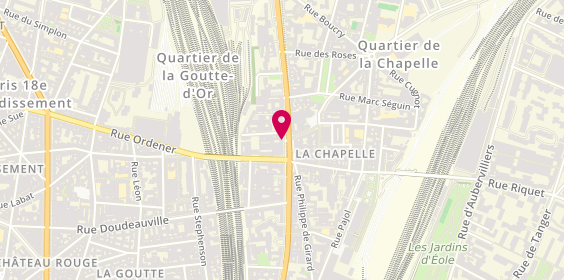 Plan de Pharmacie Centrale de la Chapelle, 5 Rue de la Chapelle, 75018 Paris