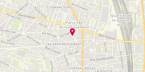 Plan de Pharmacie Soussan-Aizenman, 18 Rue Simart, 75018 Paris