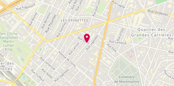 Plan de Pharmacie Dauny, 40 Rue du Docteur Heulin, 75017 Paris