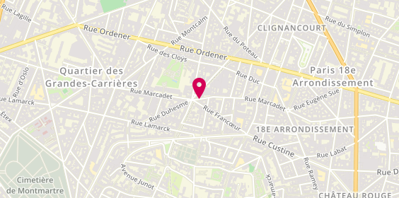 Plan de Grande Pharmacie Marcadet, 141 Rue Marcadet, 75018 Paris