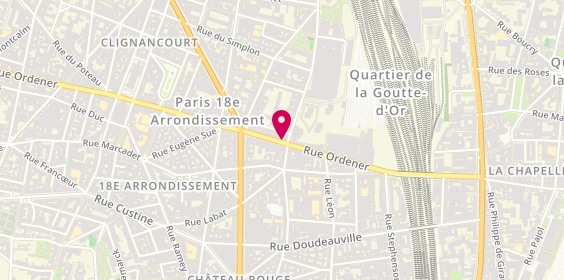 Plan de Pharmacie Simar, 28 Rue Ordener, 75018 Paris