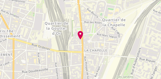 Plan de Pharmacie de la Chapelle, M et Mme Hacmoun
17 Rue de la Chapelle, 75018 Paris