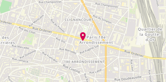 Plan de Pharmacie du Square Clignancourt, 43 Rue Simart, 75018 Paris