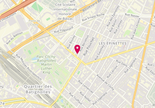 Plan de Pharmacie Zaidi, 1 Rue Berzélius, 75017 Paris