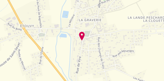 Plan de Pharmacie la Graverie, 10 Rue de Viré, 14350 Souleuvre-en-Bocage
