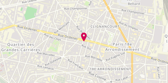Plan de Pharmacie Centrale 117 ter Ordener, 117 Ter Rue Ordener, 75018 Paris