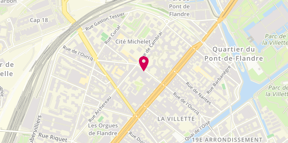 Plan de APRIUM Pharmacie, 85 Rue de l'Ourcq, 75019 Paris