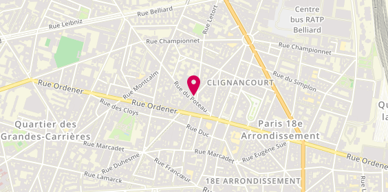Plan de Pharmacie du Marche du Poteau, 3 place Charles Bernard, 75018 Paris