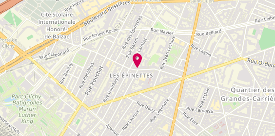 Plan de Pharmacie Epinettes, 42 Rue de la Jonquiere, 75017 Paris