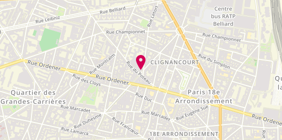 Plan de Pharmacie du Marche du Poteau, 3 Place Charles Bernard, 75018 Paris