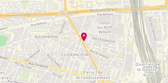 Plan de Pharmacie du marché, 54 Boulevard Ornano, 75018 Paris