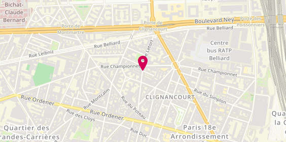 Plan de Pharmacie Letort, 23 Rue Letort, 75018 Paris
