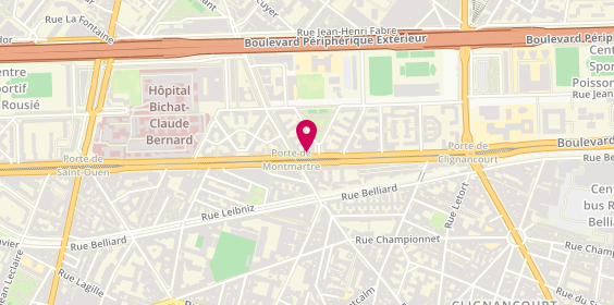 Plan de Pharmacie Porte Montmartre, 142 Boulevard Ney, 75018 Paris