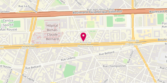 Plan de PHARMACIE DU BOULEVARD NEY I Paris 18ème, 1 avenue de la Prte de Montmartre, 75018 Paris