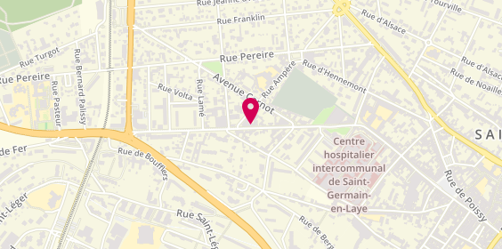 Plan de Pharmacie de Saint Germain, 108 Rue Léon Désoyer, 78100 Saint-Germain-en-Laye