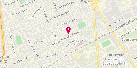 Plan de Pharmacie République, 24 Rue d'Estienne d'Orves, 92400 Courbevoie