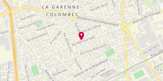 Plan de Pharmacie de la Colonne, 48 Rue Voltaire, 92250 La Garenne-Colombes