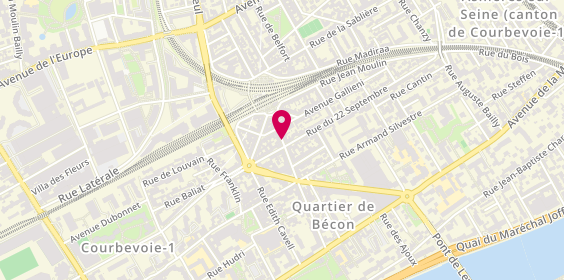 Plan de Pharmacie Asseraf, 44 Avenue Pasteur, 92400 Courbevoie