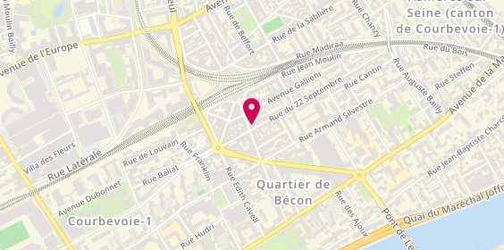 Plan de Pharmacie Pasteur, 44 avenue Pasteur, 92400 Courbevoie
