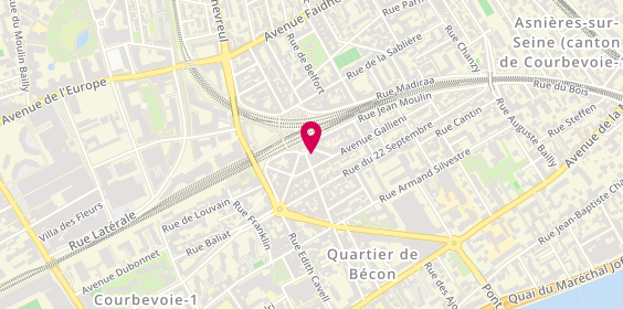 Plan de Aprium Pharmacie, 3 avenue Séverine, 92400 Courbevoie