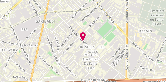 Plan de Pharmacie Mamane, 45 Rue des Rosiers, 93400 Saint-Ouen-sur-Seine