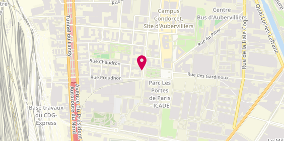 Plan de Pharmacie Darondeau, 5 Avenue George Sand, 93210 Saint Denis La Plaine