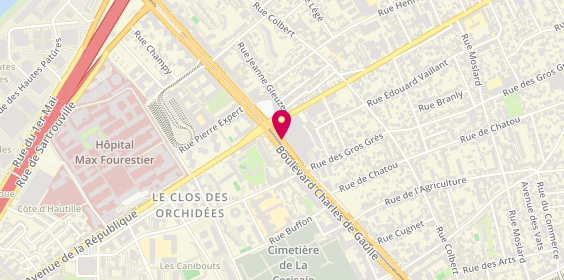 Plan de Pharmacie des 4 Chemins, Centre Commercial 
130 Boulevard Charles de Gaulle, 92700 Colombes