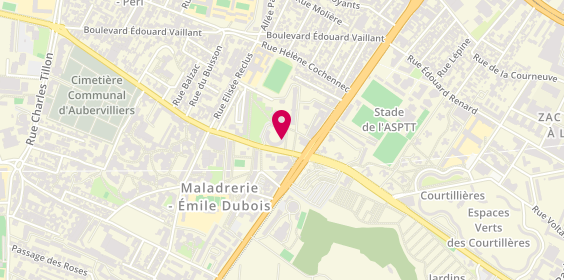 Plan de Pharmacie du Centre - Aubervilliers, 156 Rue Danielle-Casanova, 93300 Aubervilliers