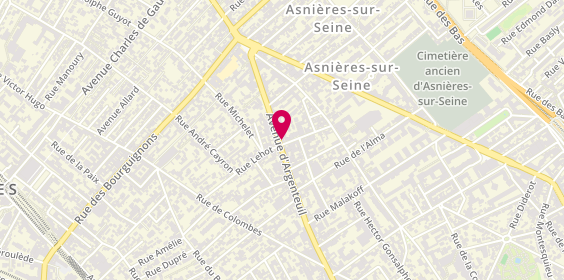 Plan de S N C Pharmacie Drighès Xxx, 126 Avenue d'Argenteuil, 92600 Asnières-sur-Seine