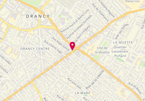 Plan de Pharmacie des 4 Routes, 129 Avenue Henri Barbusse, 93700 Drancy