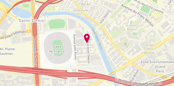 Plan de Pharmacie du Stade de France, 11 Rue Jesse Owens, 93200 Saint-Denis