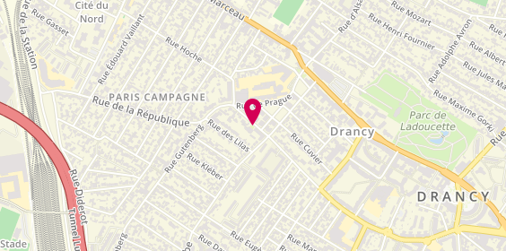 Plan de Pharmacie Centrale de Drancy, 115 Rue de la République, 93700 Drancy