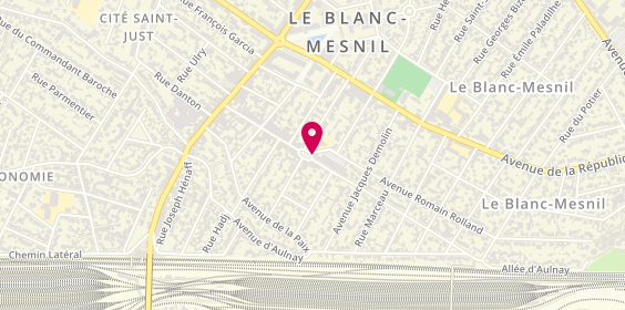Plan de Pharmacie du Marché, 5 Place Henri Duquenne, 93150 Le Blanc-Mesnil