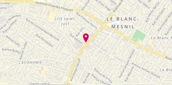 Plan de Pharmacie du Centre - Naggoudi, 13 avenue Henri Barbusse, 93150 Le Blanc-Mesnil