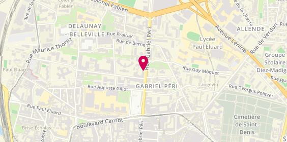 Plan de Pharmacie Gabriel Péri BJPHARMA SELURL, 135 Bis Rue Gabriel Péri, 93200 Saint-Denis