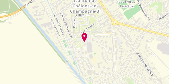 Plan de Pharmacien Giphar, 4 Rue Georges Barbier, 51000 Châlons-en-Champagne