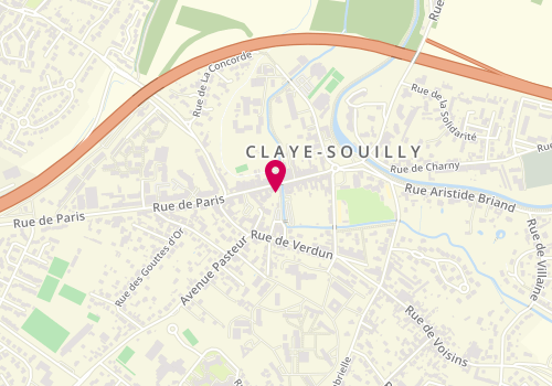Plan de La Pharmacie Centrale de Claye, 60 Rue Jean Jaurès, 77410 Claye-Souilly