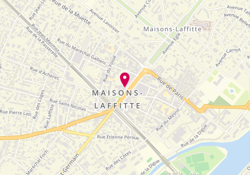 Plan de Pharmacie de la Mairie, 34 Av. De Longueil, 78600 Maisons-Laffitte