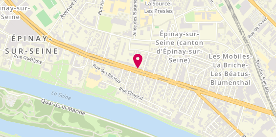 Plan de Pharmacie des Presles, 97 Avenue de la Republique, 93800 Épinay-sur-Seine
