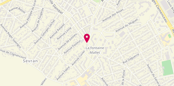 Plan de Pharmacie Fontaine Mallet, 86 Avenue Emile Dambel, 93420 Villepinte
