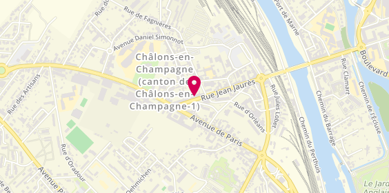 Plan de Pharmacie Decelle, 92 Rue Jean Jaurès, 51000 Châlons-en-Champagne