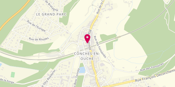Plan de Pharmacie du Centre, 38 place Carnot, 27190 Conches-en-Ouche