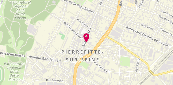 Plan de Pharmacie Centrale, 14 Rue de Paris, 93380 Pierrefitte-sur-Seine