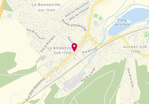 Plan de Pharmacie de la Bonneville, 41 Rue Jean Maréchal, 27190 La Bonneville-sur-Iton