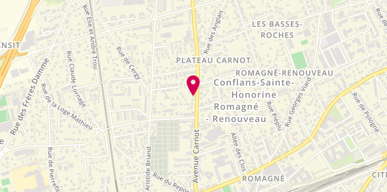 Plan de Pharmacie Carnot, 103 Bis avenue Carnot, 78700 Conflans-Sainte-Honorine