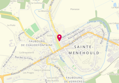Plan de Pharmacie de l'Argonne, 24 place d'Austerlitz, 51800 Sainte-Menehould