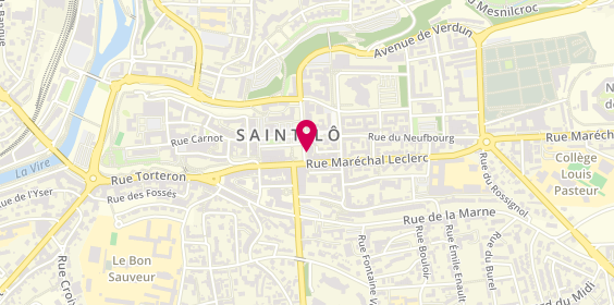 Plan de Pharmacie Saint Laud, 7 Place General de Gaulle, 50000 Saint-Lô