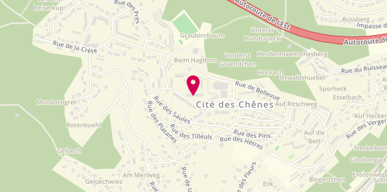 Plan de Pharmacie des Chênes, 5 Centre Commercial des Chenes, 57470 Hombourg-Haut