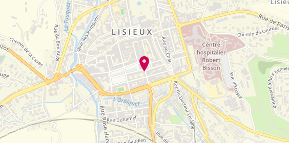 Plan de Pharmacie Oursel, 34 Rue Pont Mortain, 14100 Lisieux