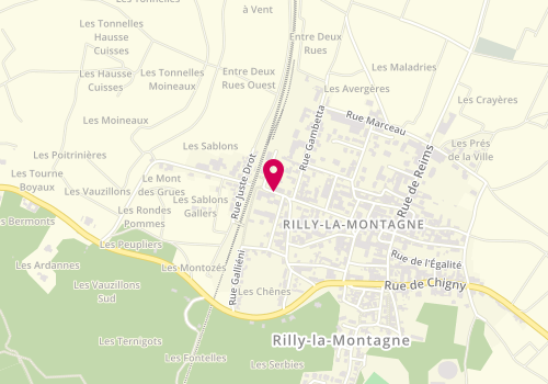 Plan de Pharmacie du Vignoble, 1 Rue de Chigny, 51500 Rilly-la-Montagne